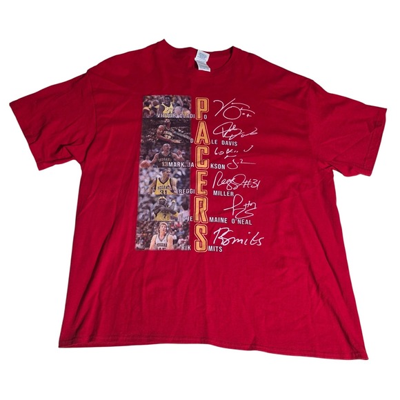 Delta Other - Indiana Pacers Red Graphic T-Shirt Reggie Miller Rik Smits XL Delta‎ Pro Weight